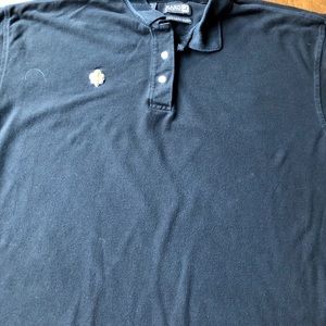 Men’s Black 3-Button Polo with Fleur de Lis 2X